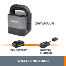 Load image into Gallery viewer, WORX WX030L 20V Power Share Cordless Cube Vac Compact Vacuum, Black
