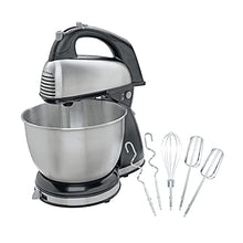 Load image into Gallery viewer, Hamilton Beach Classic Stand and Hand Mixer, 4 Quarts, 6 Speeds with QuickBurst, Bowl Rest, 290 Watts Peak Power, Black and Stainless
