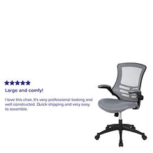 Load image into Gallery viewer, Flash Furniture Mid-Back Dark Gray Mesh Swivel Ergonomic Task Office Chair with Flip-Up Arms
