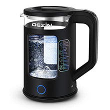 Load image into Gallery viewer, Dezin Electric Kettle with Keep Warm Function, Window-Glass Double Wall Design Electric Tea Kettle, Bicolor LED, 1.5L Hot Water Kettle with Auto Shut-Off and Boil Dry Protection Tech for Coffee, Tea
