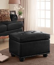 Load image into Gallery viewer, Convenience Concepts Designs4Comfort Storage Ottoman, Black
