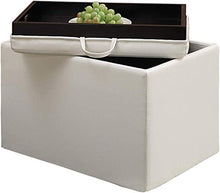 Load image into Gallery viewer, Convenience Concepts Designs4Comfort Accent Storage Ottoman, Ivory
