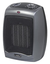 Load image into Gallery viewer, Lasko Electric Ceramic Space Heater with Tip-Over Safety Switch for Home, Overheat Protection, Thermostat and Extra Long Cord, 2 Speeds, 9.2 Inches, Dark Gray, 1500W, 754201
