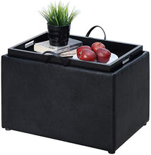 Load image into Gallery viewer, Convenience Concepts Designs4Comfort Accent Storage Ottoman, Black
