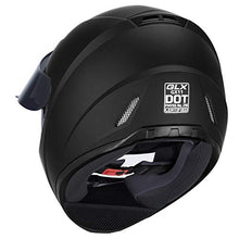 Load image into Gallery viewer, GLX GX11 Compact Lightweight Full Face Motorcycle Street Bike Helmet with Extra Tinted Visor DOT Approved (Matte Black, Medium)
