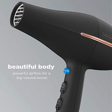 Load image into Gallery viewer, INFINITIPRO BY CONAIR Hair Dryer, 1875W AC Motor Pro Hair Dryer with Ceramic Technology, Includes Diffuser and Concentrator, Black
