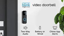 Load image into Gallery viewer, Blink Video Doorbell | Two-way audio, HD video, motion and chime app alerts and Alexa enabled — wired or wire-free (Black)
