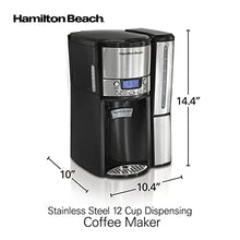 Load image into Gallery viewer, Hamilton Beach (47950) Coffee Maker with 12 Cup Capacity &amp; Internal Storage Coffee Pot, Brewstation, Black/Stainless Steel
