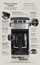 Load image into Gallery viewer, Hamilton Beach Programmable Coffee Maker, 12 Cups, Front Access Easy Fill, Pause &amp; Serve, 3 Brewing Options, Black (46310)
