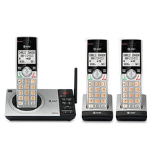 Load image into Gallery viewer, AT&amp;T DECT 6.0 Expandable Cordless Phone with Answering System, Silver/Black with 3 Handsets
