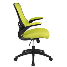 Load image into Gallery viewer, Flash Furniture Mid-Back Green Mesh Swivel Ergonomic Task Office Chair with Flip-Up Arms
