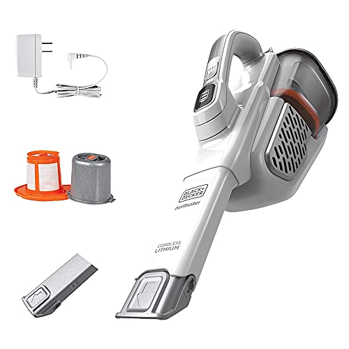 BLACK+DECKER Dustbuster Handheld Vacuum, Cordless, AdvancedClean+, White (HHVK320J10)