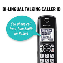 Load image into Gallery viewer, Panasonic Link2Cell Bluetooth Cordless Phone System with Voice Assistant, Call Block and Answering Machine, Expandable Home Phone with 5 Handsets – KX-TGF575S (Black with Silver Trim)

