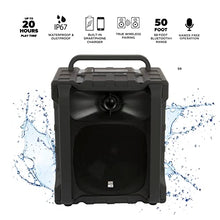 Load image into Gallery viewer, Altec Lansing Sonic Boom - Waterproof Bluetooth Speaker with Phone Charger, IP67 Outdoor Speaker, 3 USB Charging Ports, 50 Foot Range &amp; 20 Hours Battery Life
