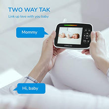 Load image into Gallery viewer, Baby Monitor with Remote Pan-Tilt-Zoom Camera, 3.5” Large Display Video Baby Monitor with Camera and Audio |Infrared Night Vision |Two Way Talk | Room Temperature| Lullabies and 960ft Range
