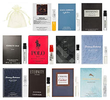Load image into Gallery viewer, 11 Designer Cologne Samples Vials For Men with Organza Bag
