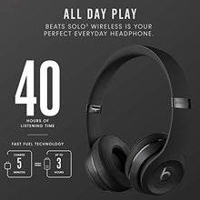 Load image into Gallery viewer, Beats Solo3 Wireless On-Ear Headphones - Apple W1 Headphone Chip, Class 1 Bluetooth, 40 Hours of Listening Time, Built-in Microphone - Black (Latest Model)
