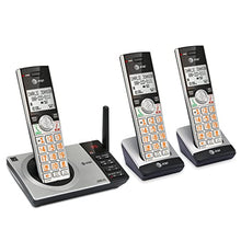 Load image into Gallery viewer, AT&amp;T DECT 6.0 Expandable Cordless Phone with Answering System, Silver/Black with 3 Handsets
