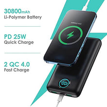 Load image into Gallery viewer, Portable Charger Power Bank 30,800mAh LCD Display Power Bank,25W PD Fast Charging +QC 4.0 Quick Phone Charging Power Bank Tri-Outputs Battery Pack Compatible with iPhone,Android etc(Black)
