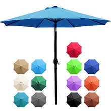 Load image into Gallery viewer, Sunnyglade 9&#39; Patio Umbrella Outdoor Table Umbrella with 8 Sturdy Ribs (Blue)
