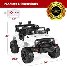 Load image into Gallery viewer, Best Choice Products 12V Kids Ride On Truck Car w/Parent Remote Control, Spring Suspension, LED Lights, AUX Port - White
