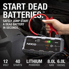 Load image into Gallery viewer, NOCO Boost HD GB70 2000 Amp 12-Volt UltraSafe Lithium Jump Starter Box, Car Battery Booster Pack, Portable Power Bank Charger, and Jumper Cables for Up to 8-Liter Gasoline and 6-Liter Diesel Engines
