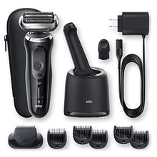 Load image into Gallery viewer, Braun Electric Razor for Men Flex Head Foil Shaver with Beard Trimmer, Rechargeable, Wet &amp; Dry, 4-in-1 SmartCare Center and Travel Case, Black, 6 Piece Set
