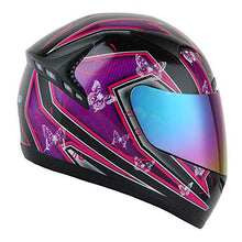 Load image into Gallery viewer, 1STORM Motorcycle Bike Full FACE Helmet Booster Butterfly Pink Purple
