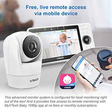 Load image into Gallery viewer, VTech Upgraded Smart WiFi Baby Monitor VM901, 5-inch 720p Display, 1080p Camera, HD NightVision, Fully Remote Pan Tilt Zoom, 2-Way Talk, Free Smart Phone App, Works with iOS, Android
