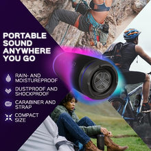 Load image into Gallery viewer, TREBLAB HD77 - Wireless Bluetooth Speaker - 30W Stereo, 20H Battery, IPX6 Waterproof, TWS Mode, Portable Speaker with Shockproof/Dustproof Body, Black
