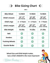 Load image into Gallery viewer, JOYSTAR 12 Inch Kids Bike with Training Wheels for Ages 2-4 Years Old Girls Bike Toddler Bike Beach Cruiser Kids Bicycle Green
