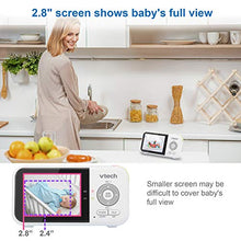Load image into Gallery viewer, VTech VM819-2 Video Baby Monitor with 19-Hour Battery Life, 2 Cameras, 1000ft Long Range, Auto Night Vision, 2.8” Screen, 2-Way Audio Talk, Temperature Sensor, Power Saving Mode and Lullabies
