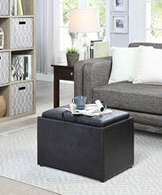 Load image into Gallery viewer, Convenience Concepts Designs4Comfort Accent Storage Ottoman, Black
