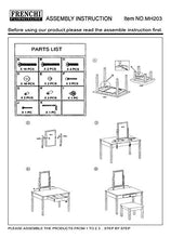 Load image into Gallery viewer, Frenchi Furniture Wood 3 Pc Vanity Set
