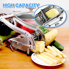 Load image into Gallery viewer, French Fry Cutter with 2 Blades, Professional Potato Cutter Stainless Steel, Potato Slicer French Fries, Press French Fries Cutter for Potato
