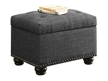 Load image into Gallery viewer, Convenience Concepts Designs4Comfort 5th Avenue Storage Ottoman, Gray Fabric
