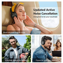 Load image into Gallery viewer, RUNOLIM Hybrid Active Noise Cancelling Headphones, Wireless Over Ear Bluetooth Headphones with Microphone, 65H Playtime, Foldable Headphones with HiFi Audio, Deep Bass for Home Travel Office
