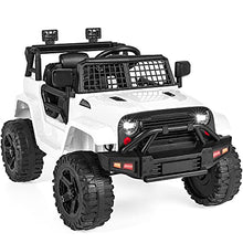 Load image into Gallery viewer, Best Choice Products 12V Kids Ride On Truck Car w/Parent Remote Control, Spring Suspension, LED Lights, AUX Port - White
