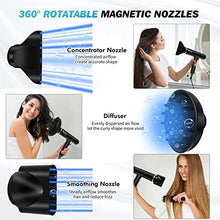 Load image into Gallery viewer, Nicebay Ionic Hair Dryer, Professional Blow Dryer with 3 Attachments, 110000RPM High-Speed Brushless Motor for Fast Drying, Lightweight, Low Noise, 1600W Hairdryer with Diffuser
