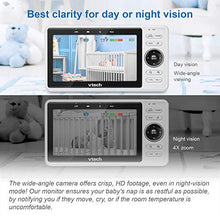 Load image into Gallery viewer, VTech Upgraded Smart WiFi Baby Monitor VM901, 5-inch 720p Display, 1080p Camera, HD NightVision, Fully Remote Pan Tilt Zoom, 2-Way Talk, Free Smart Phone App, Works with iOS, Android
