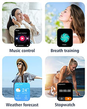 Load image into Gallery viewer, GRV Smart Watch for iOS and Android Phones (Answer/Make Calls), Watches for Men Women IP68 Waterproof Smartwatch Fitness Tracker Watch with Heart Rate/Sleep Monitor Steps Calories Counter (Black)
