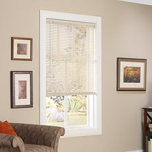 Load image into Gallery viewer, Vinyl Mini Blinds 1-inch Cordless Room Darkening Blind for Windows - Starting at $9.97 - (Over 1,400 Add&#39;l Custom Sizes) Vinyl Blinds, Mini Blinds, Window Blinds Cordless, White - 26&quot; W x 60&quot; H
