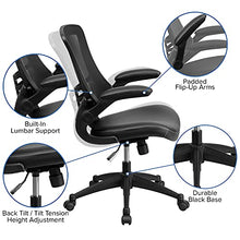 Load image into Gallery viewer, Flash Furniture Desk Chair with Wheels | Swivel Chair with Mid-Back Black Mesh and LeatherSoft Seat for Home Office and Desk
