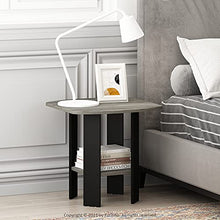 Load image into Gallery viewer, FURINNO Simple Design End Table, 2-Pack, French Oak Grey/Black
