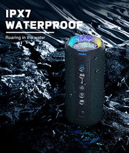 Load image into Gallery viewer, Bluetooth Speakers, Ortizan 40W Loud Stereo Portable Wireless Speaker, IPX7 Waterproof Shower Speakers with Deep Bass/LED Light/30H Battery/TF Card/AUX, True Wireless Stereo Speaker for Indoor&amp;Outdoor
