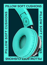 Load image into Gallery viewer, Artix CL750 Wired Headphones with Microphone and Volume Control, On Ear Stereo Noise Isolating Head Phones Corded with Adjustable, Foldable Headband for Computer, Laptop &amp; Cell Phone (Turquoise/Gray)
