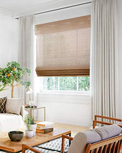 Load image into Gallery viewer, CHICOLOGY Bamboo Blinds , Bamboo Shades , Roman Shades for Windows , Roman Window Shades , Window Shades for Home , Bamboo Shades for Patio , Blinds &amp; Shades , Window Shade , 23&quot;W X 64&quot;H, Acorn
