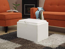 Load image into Gallery viewer, Convenience Concepts Designs4Comfort Accent Storage Ottoman, Ivory
