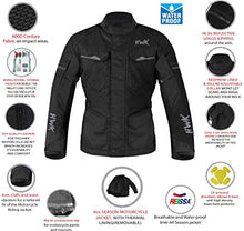 Load image into Gallery viewer, Adventure/Touring Motorcycle Jacket For Men Textile Motorbike CE Armored Waterproof Jackets ADV 4-Season Black, XL
