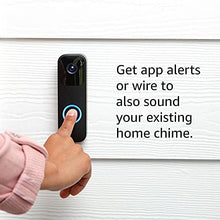 Load image into Gallery viewer, Blink Video Doorbell | Two-way audio, HD video, motion and chime app alerts and Alexa enabled — wired or wire-free (Black)
